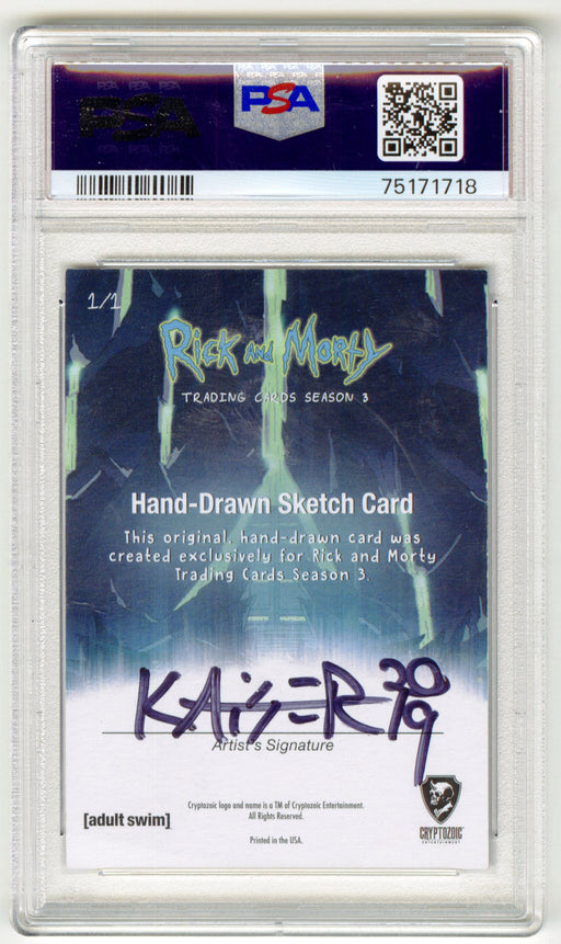 2019 Rick and Morty Season 3 Morty Smith Sketch Card by Brian "Kaiser" Tillman - TvMovieCards.com