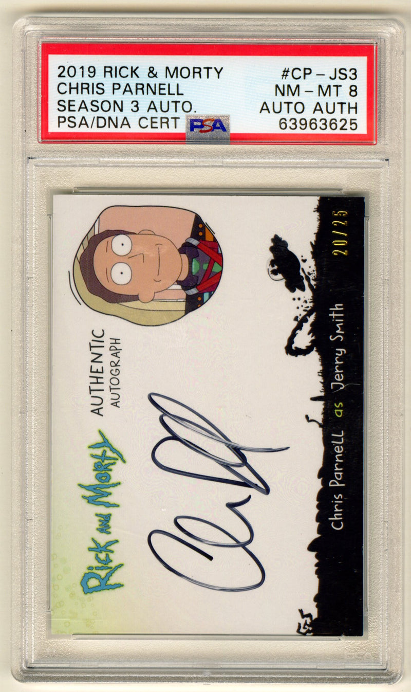 2019 Rick and Morty Season 3 Chris Parnell Autograph Card #CP-JS3 PSA 8 - TvMovieCards.com