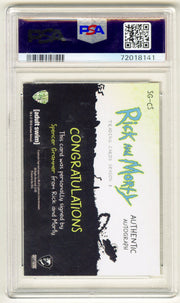 2019 Rick and Morty Season 3 Spencer Grammer Autograph Card #SG-CS PSA 8 - TvMovieCards.com