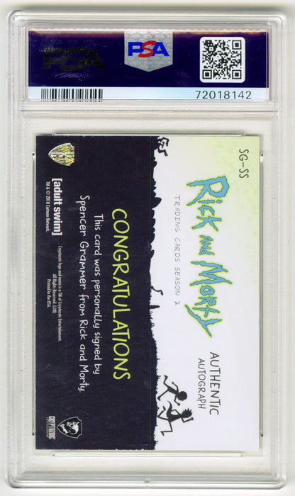 2019 Rick and Morty Season 2 Spencer Grammer Autograph Card #SG-SS PSA 8
