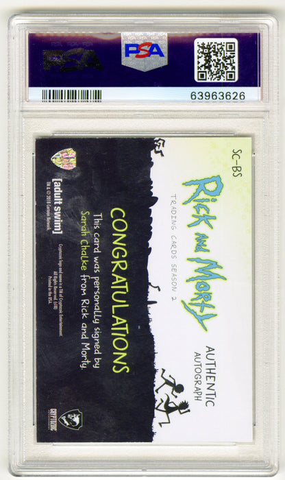 2019 Rick and Morty Season 2 Sarah Chalke Autograph Card #SG-BS PSA 8