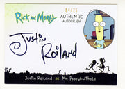 2019 Rick and Morty Season 2 Justin Roiland Mr Poopy Butthole Autograph Card #JR - TvMovieCards.com