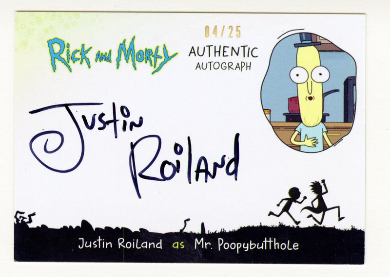 2019 Rick and Morty Season 2 Justin Roiland Mr Poopy Butthole Autograph Card #JR - TvMovieCards.com