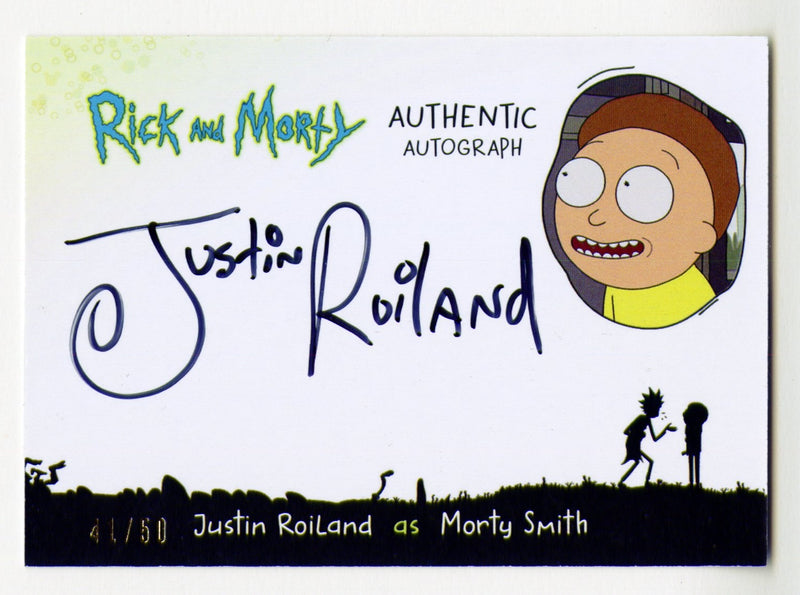 2018 Rick and Morty Season 1 Justin Roiland Morty Smith Autograph Card #JR-M - TvMovieCards.com