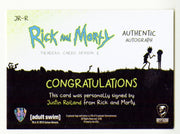 2018 Rick and Morty Season 1 Justin Roiland Rick Sanchez Autograph Card #JR-R - TvMovieCards.com