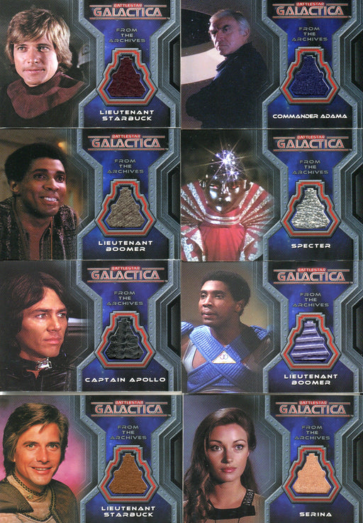 Battlestar Galactica Colonial Warriors Costume Card Set CC2 thru CC12 - TvMovieCards.com