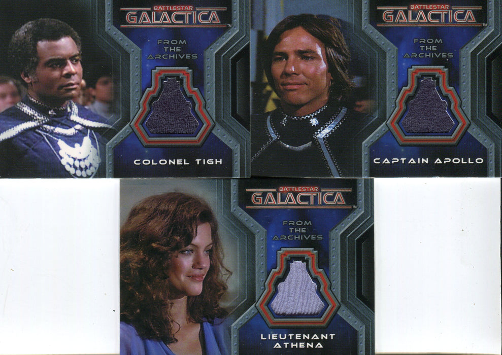 Battlestar Galactica Colonial Warriors Costume Card Set CC2 thru CC12 - TvMovieCards.com