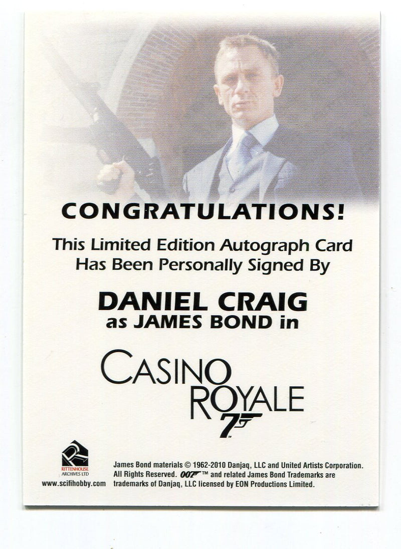 James Bond Heroes & Villains Daniel Craig Autograph Card - TvMovieCards.com