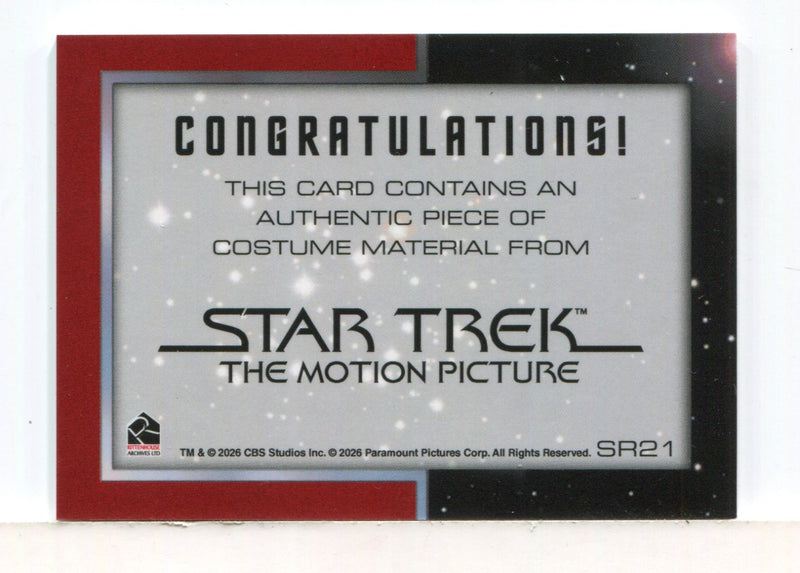 Star Trek 2026 Connections Nyota Uhura Costume Card SR21 - TvMovieCards.com