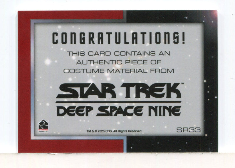 Star Trek 2026 Connections Dr. Julian Bashir Costume Card SR33 - TvMovieCards.com