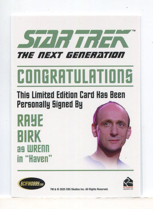 Star Trek 2026 Connections Raye Birk as Wrenn Autograph Card - TvMovieCards.com