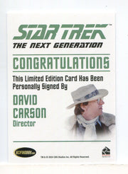 Star Trek 2026 Connections Director David Carson Autograph Card - TvMovieCards.com
