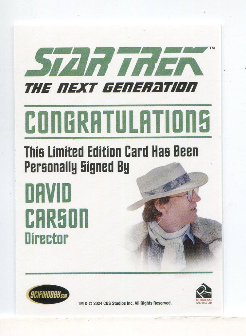 Star Trek 2026 Connections Director David Carson Autograph Card - TvMovieCards.com