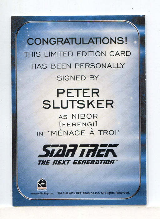 Star Trek 2026 Connections Peter Slutsker as Nibor Autograph Card