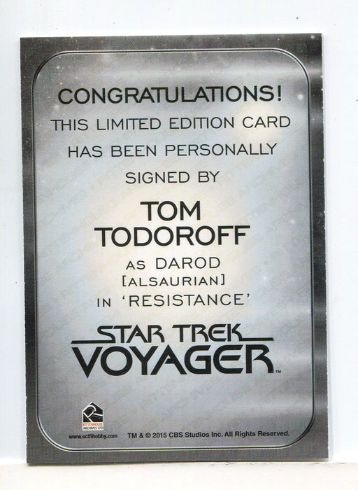 Star Trek 2026 Connections Tom Todoroff as Darod Autograph Card - TvMovieCards.com