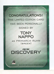 Star Trek 2026 Connections Tony Nappo as Primarch Ruhn Autograph Card - TvMovieCards.com