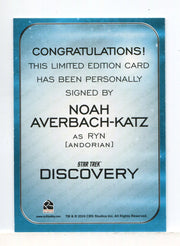 Star Trek 2026 Connections Noah Averbach-Katz as Ryn Autograph Card - TvMovieCards.com
