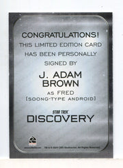 Star Trek 2026 Connections J. Adam Brown as Fred Autograph Card - TvMovieCards.com