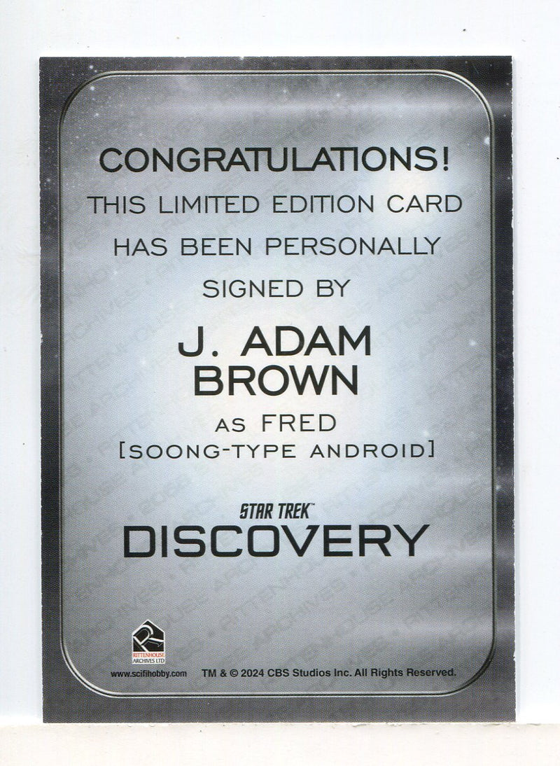 Star Trek 2026 Connections J. Adam Brown as Fred Autograph Card - TvMovieCards.com