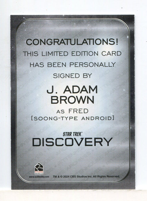 Star Trek 2026 Connections J. Adam Brown as Fred Autograph Card - TvMovieCards.com