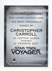 Star Trek 2026 Connections Christopher Carroll as Cpt. Alben Autograph Card - TvMovieCards.com