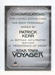 Star Trek 2026 Connections Patrick Kerr as Bothan Infiltrator Autograph Card - TvMovieCards.com