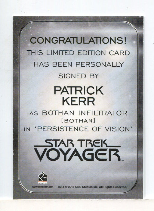 Star Trek 2026 Connections Patrick Kerr as Bothan Infiltrator Autograph Card - TvMovieCards.com