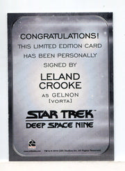 Star Trek 2026 Connections Leland Crooke as Gelnon Autograph Card - TvMovieCards.com