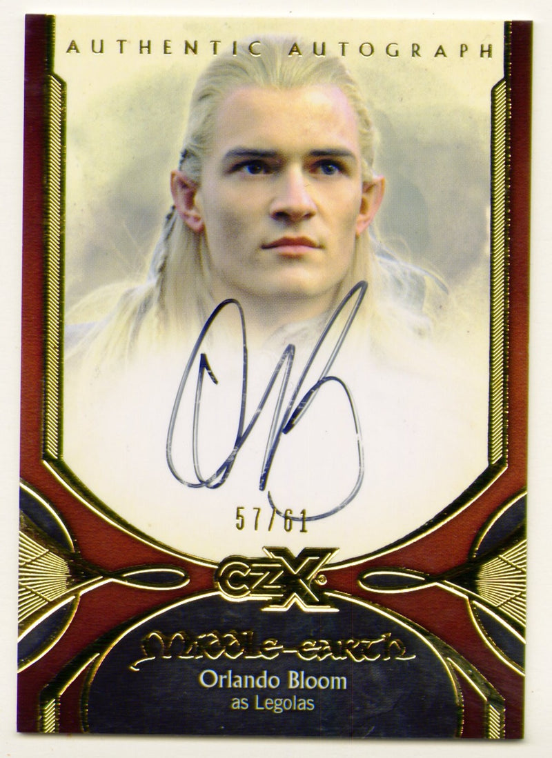CZX Middle Earth Orlando Bloom as Legolas Autograph Card OB-L3 - TvMovieCards.com