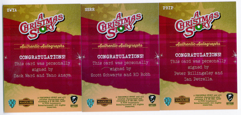 2024 A Christmas Story Dual Autograph Trading Card Set Peter Billingsley SSRR PB - TvMovieCards.com