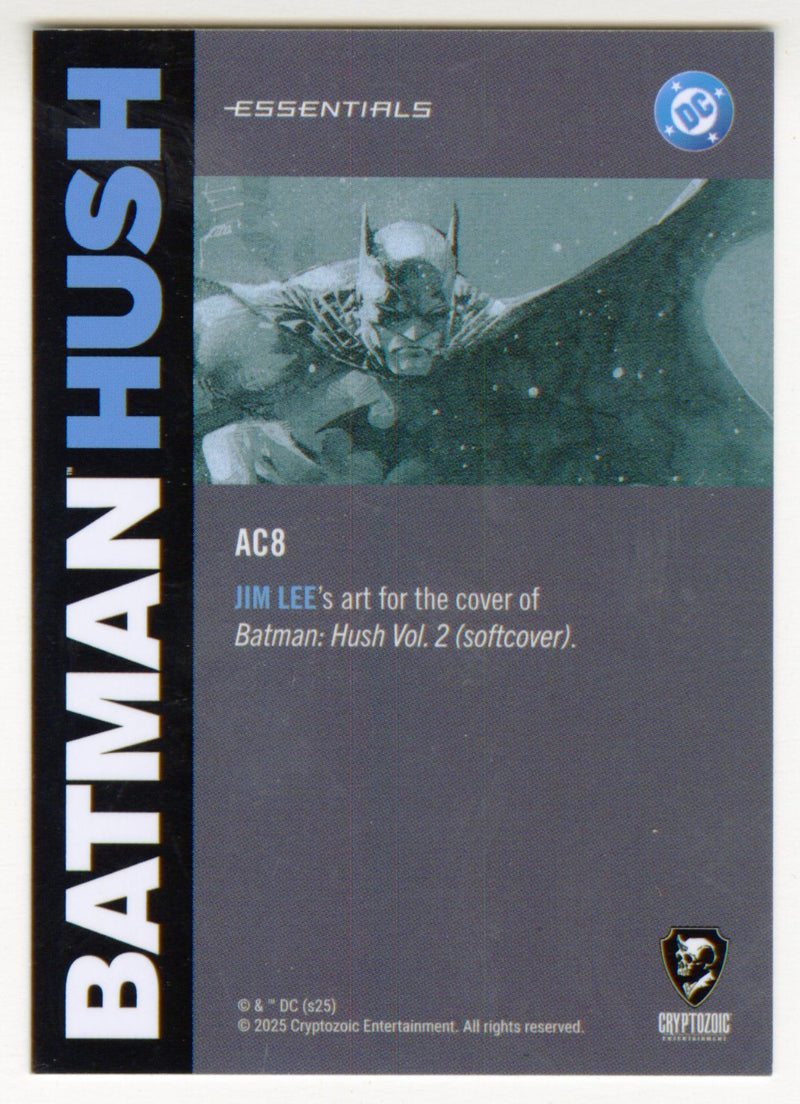 2025 Batman Hush Essentials Alternate Covers AC8 Black Brilliance Card 1/1 - TvMovieCards.com