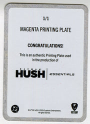 2025 Batman Hush Essentials Magenta Printing Plate DD4 Batman vs. Harley Quinn - TvMovieCards.com