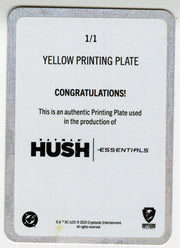 2025 Batman Hush Essentials Yellow Printing Plate #37 Clutching Insanity Joker - TvMovieCards.com