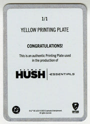 2025 Batman Hush Essentials Yellow Printing Plate #50 Taking Talia Head - TvMovieCards.com
