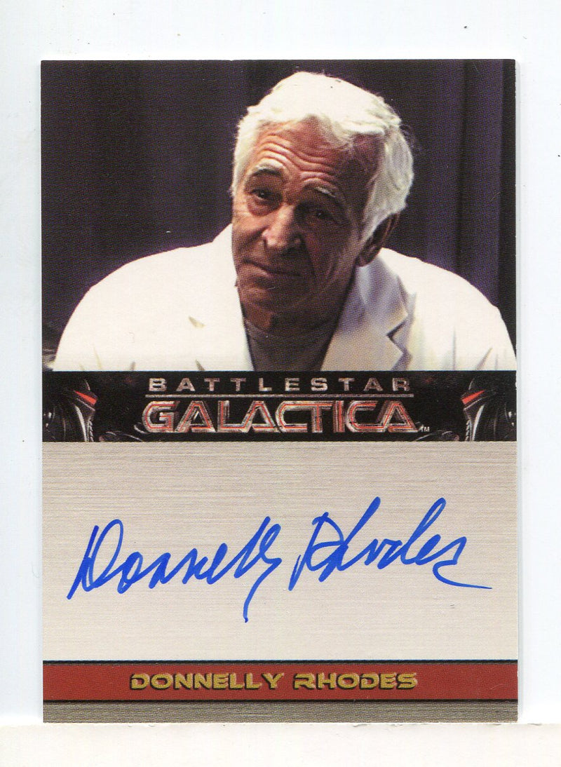 Battlestar Galactica Season Two Donnelly Rhodes Autograph Card - TvMovieCards.com