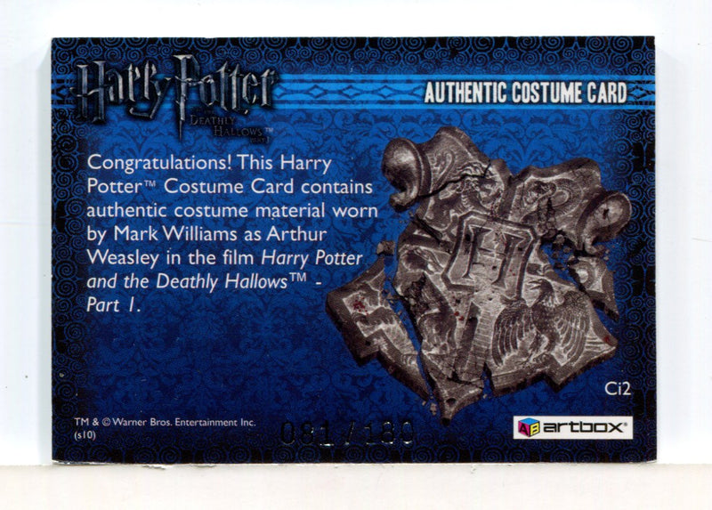 Harry Potter Deathly Hallows 1 A. Weasley Dealer Costume Card HP Ci2 #081/180 - TvMovieCards.com
