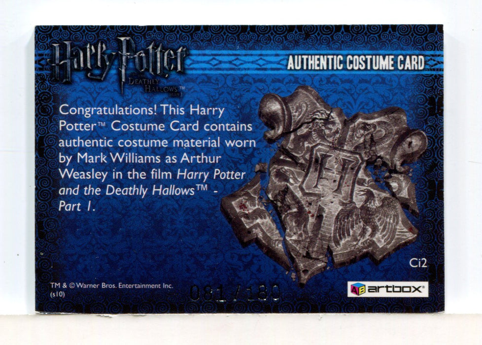 Harry Potter Deathly Hallows 1 A. Weasley Dealer Costume Card HP Ci2 #081/180