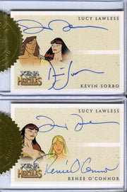 Xena & Hercules Animated Adventures Double Autograph Card Set 2 Cards - TvMovieCards.com