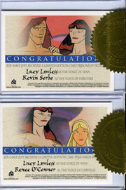 Xena & Hercules Animated Adventures Double Autograph Card Set 2 Cards - TvMovieCards.com