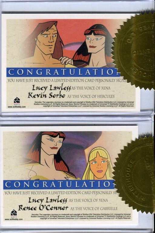 Xena & Hercules Animated Adventures Double Autograph Card Set 2 Cards - TvMovieCards.com