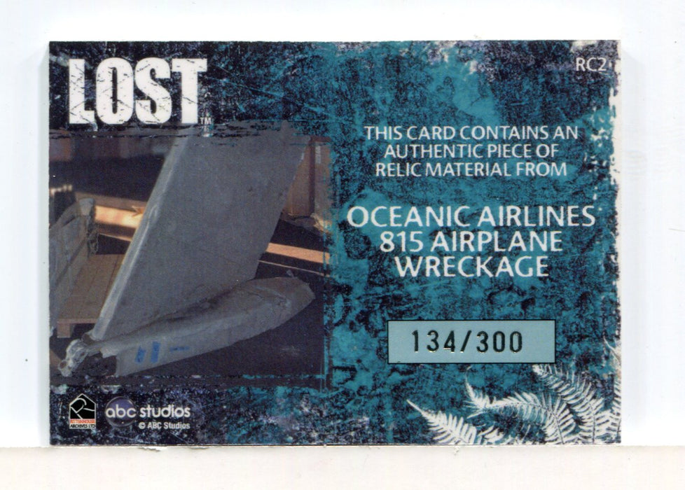 Lost Relics Oceanic Airlines 815 Airplane Wreckage Relic Prop Card RC2 #134/300