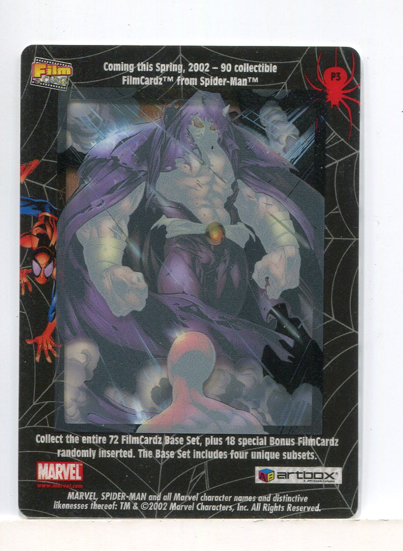 2002 Spider-Man FilmCardz Promo Card P3 Artbox - TvMovieCards.com