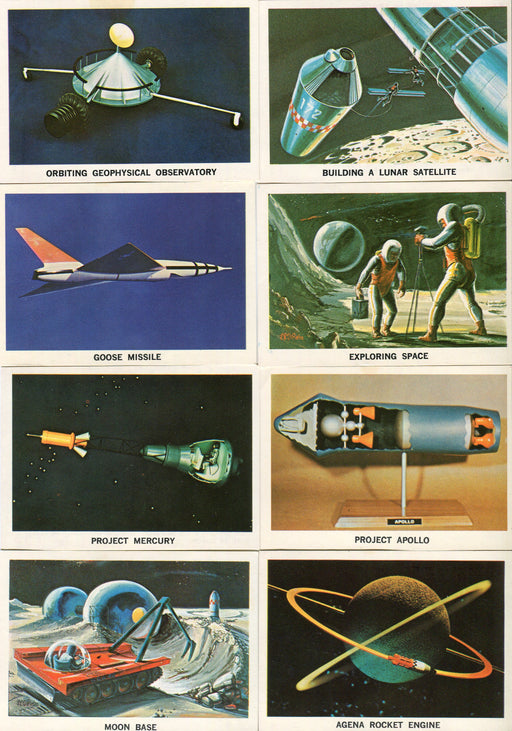 1962 Space-Pak 10 Card Set Space Library Complete NASA The Space Race Vintage - TvMovieCards.com