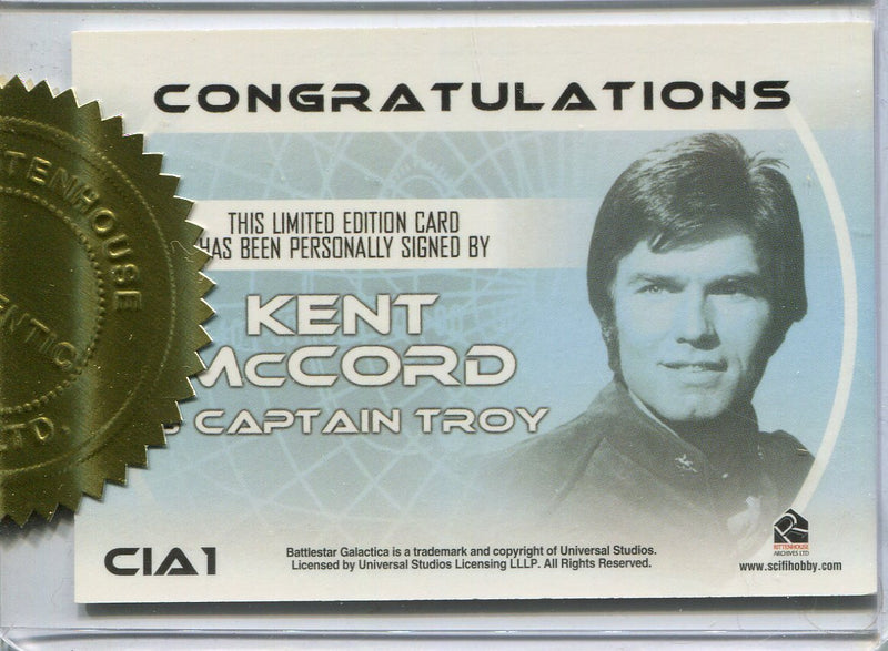 Battlestar Galactica Complete Kent McCord Incentive Autograph Card CIA1 - TvMovieCards.com