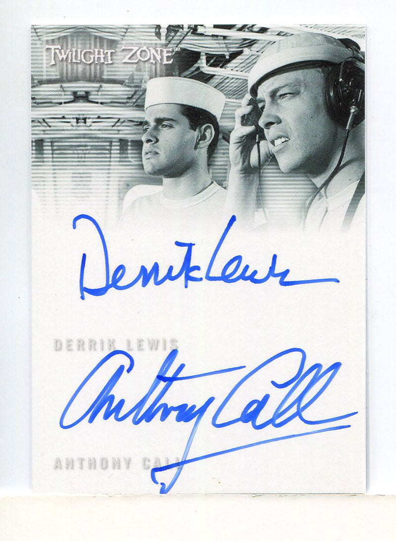 Twilight Zone Archives 2020 Derrik Lewis Anthony Call Double Autograph Card DA-4 - TvMovieCards.com