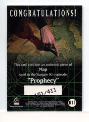 Stargate SG-1 Season Eight Map Relic Prop Card R11 #151/411 - TvMovieCards.com