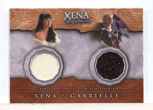 Xena Beauty and Brawn Xena & Gabrielle Double Costume Card DC4 (Black) - TvMovieCards.com