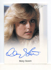 James Bond Autographs & Relics Mary Stavin as Kimberley Jones Autograph Card - TvMovieCards.com
