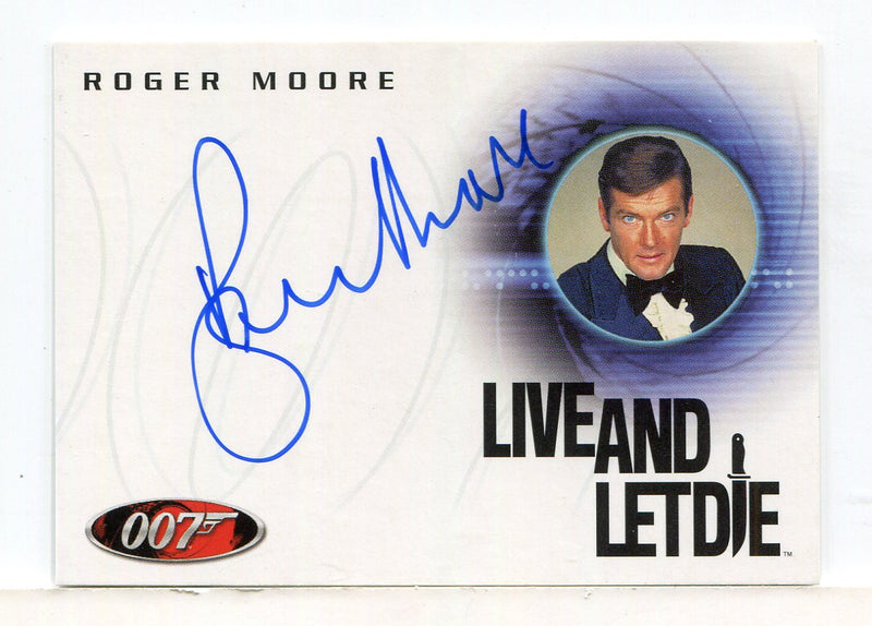James Bond A29 The Quotable James Bond Roger Moore Autograph Card - TvMovieCards.com