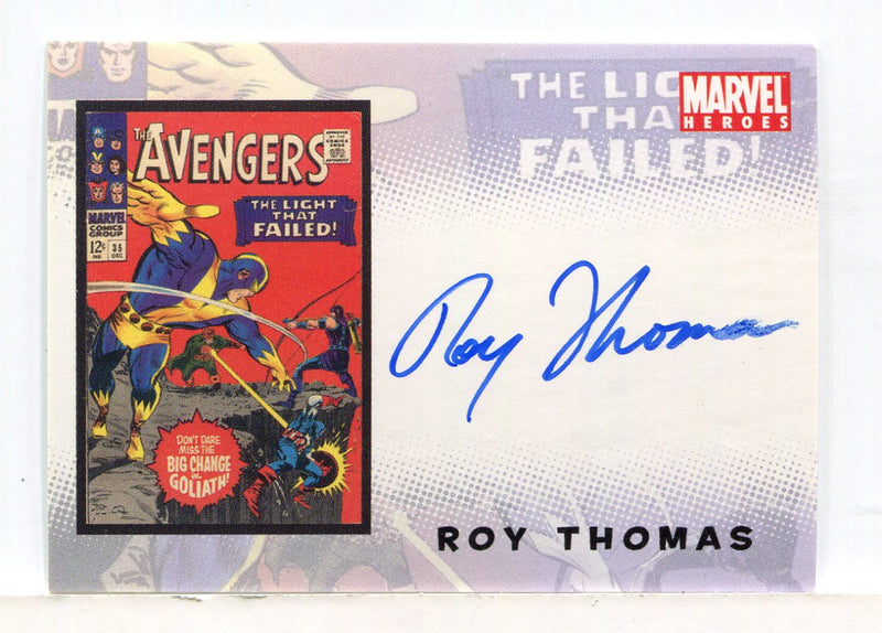 Avengers Complete 1963 to Present Roy Thomas Autograph Card - TvMovieCards.com